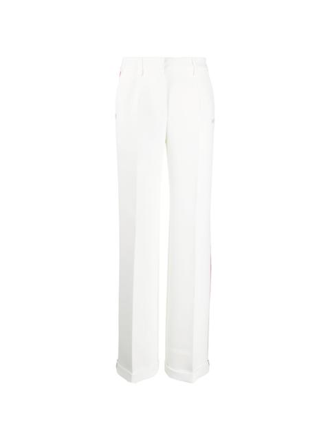 contrasting trim tailored trousers
