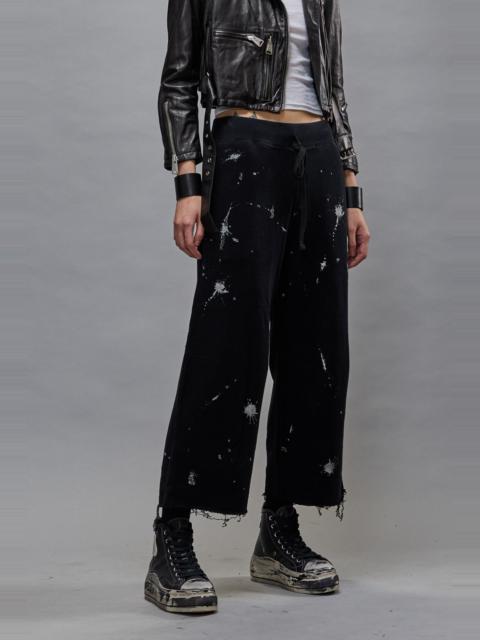 ARTICULATED KNEE SWEATPANT - SPLATTERED BLACK