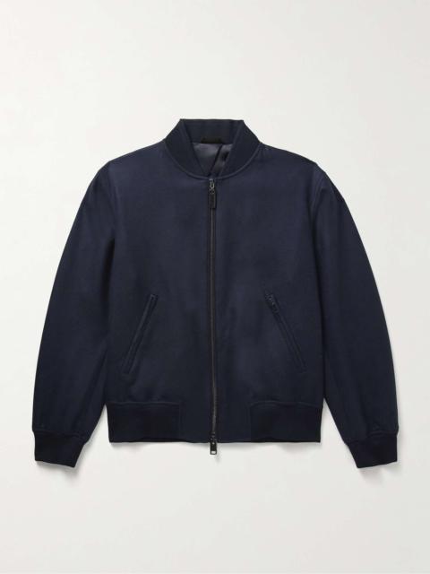 Brioni Wool and Silk-Blend Twill Bomber Jacket