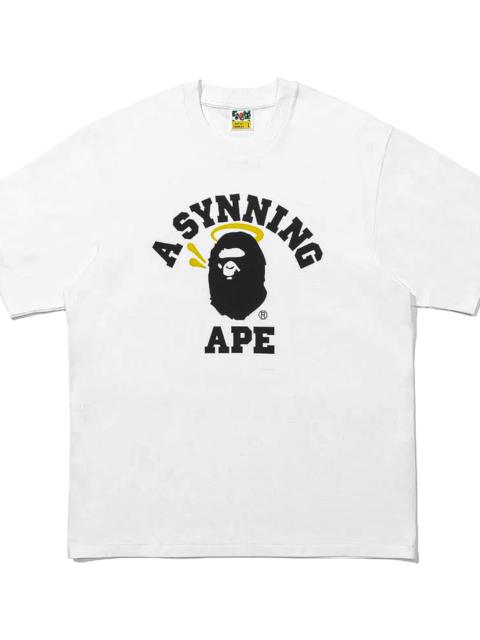 A BATHING APE® Spotify x Central Cee College Relaxed Fit Tee "White" 001TEL731933CWHT