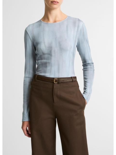 Vince Washed Ombré Pima Cotton-Blend Long-Sleeve T-Shirt