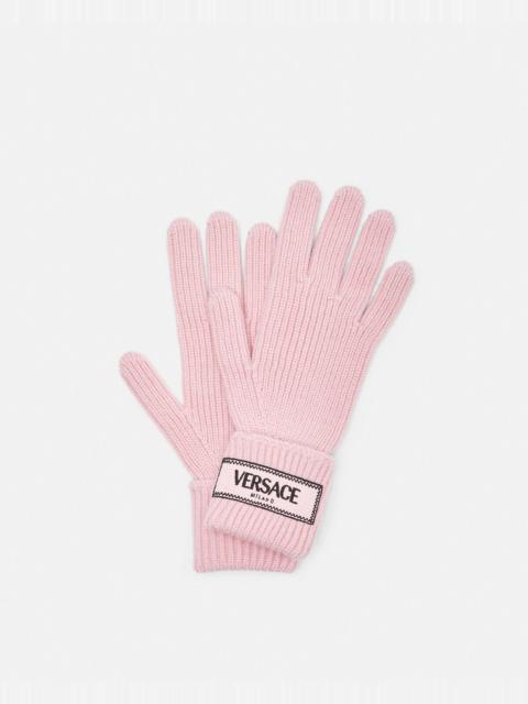 90s Vintage Logo Knit Gloves