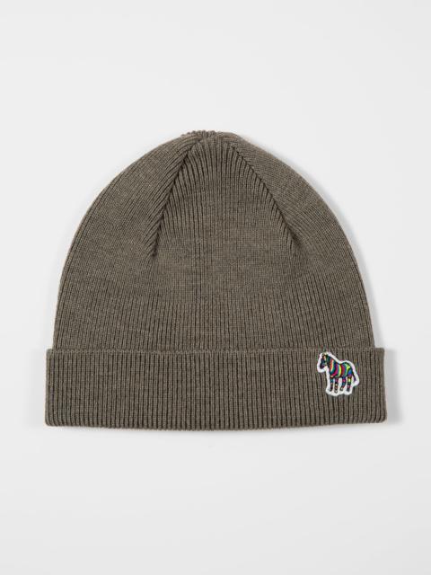 Paul Smith Lambswool Zebra Beanie Hat