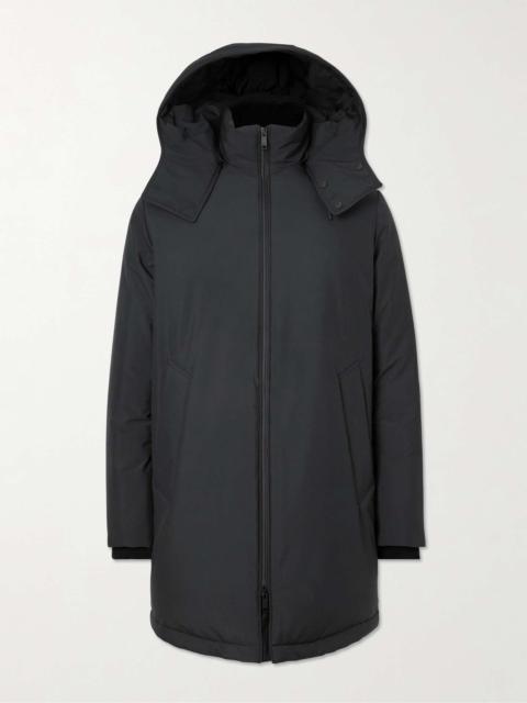 Quilted Padded Shell Hooded Down Jacket