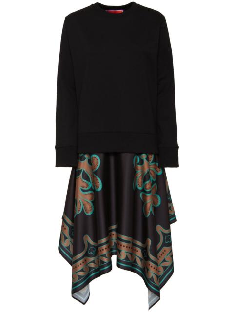 La DoubleJ Sporty Foulard midi dress