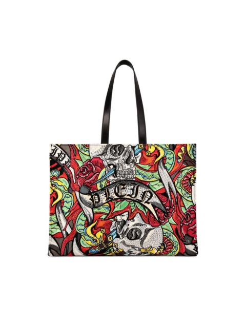 PHILIPP PLEIN Tattoo print shopping bag