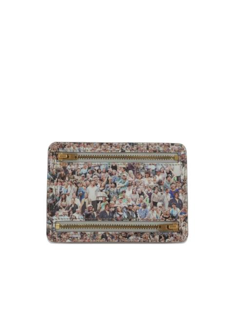 BLESS small faces-print clutch bag