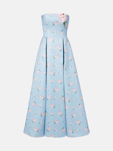 LEO LIN Nora floral bustier gown