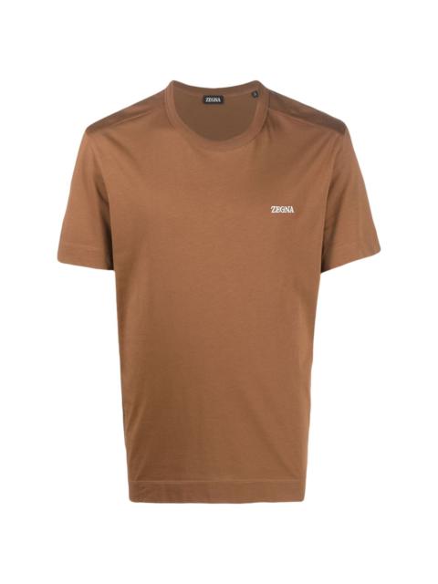 ZEGNA logo-embroidered cotton T-shirt