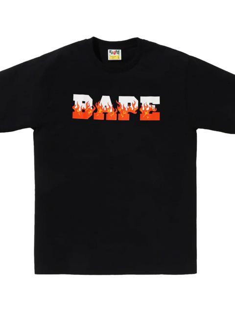 A BATHING APE® Flame Logo Tee "Black / Red" BAPE099