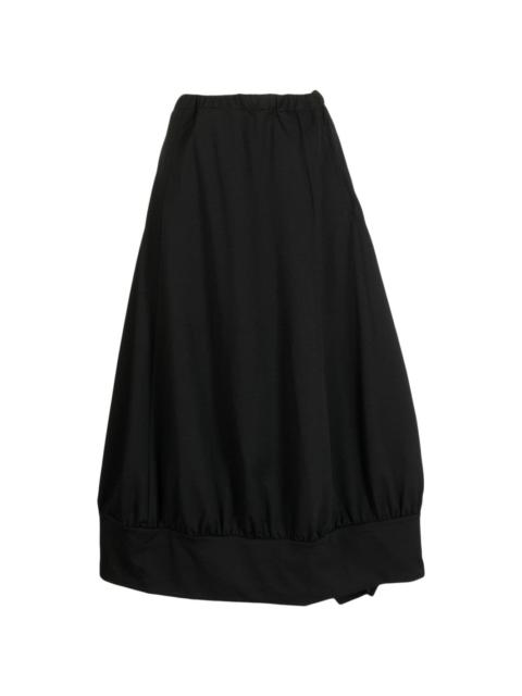 Yohji Yamamoto asymmetric high-waist midi skirt