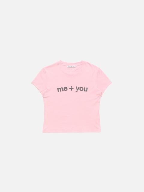 Acne Studios Fitted graphic t-shirt - Pale Pink
