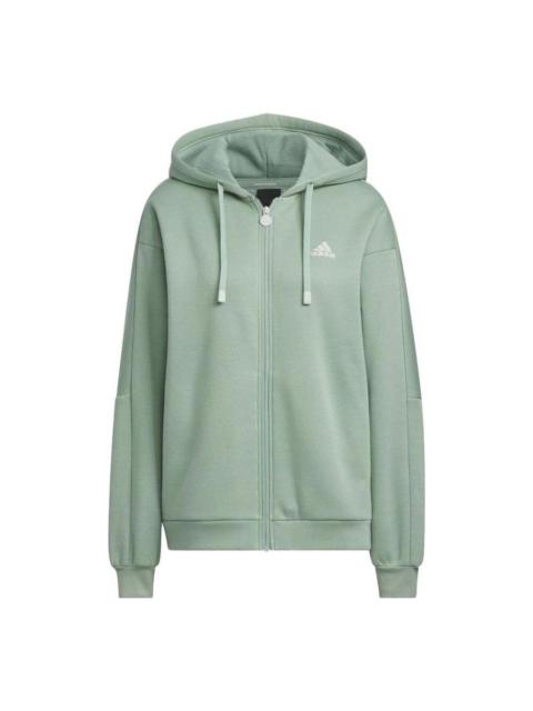 adidas (WMNS) adidas Word FZ Hoodies 'Olive Green' IK9894