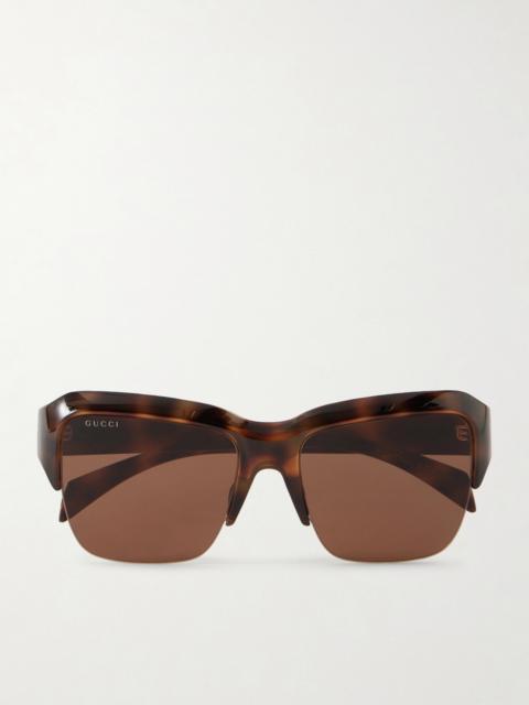 GUCCI Aviator-style Tortoiseshell Acetate Sunglasses