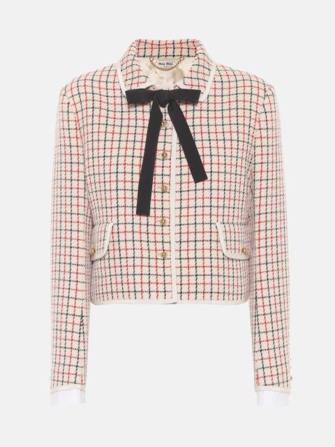 Miu Miu Checked virgin wool jacket