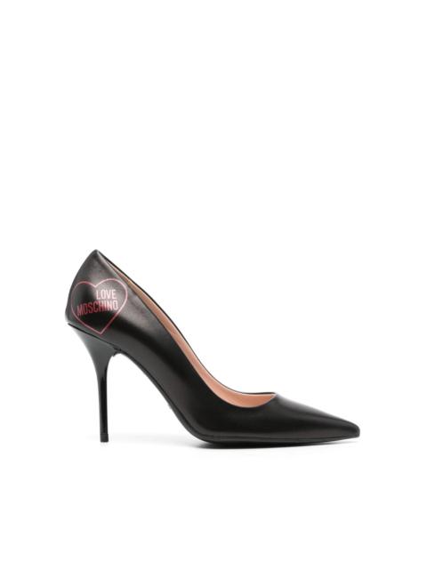 Moschino 100mm leather pumps
