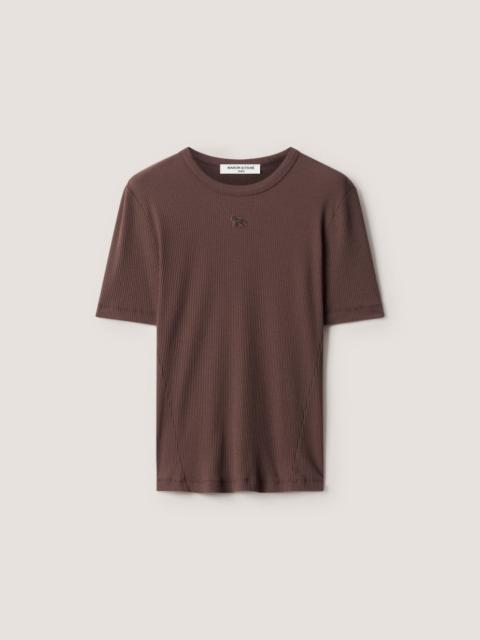 Maison Kitsuné RIBBED BABY FOX FITTED TEE-SHIRT