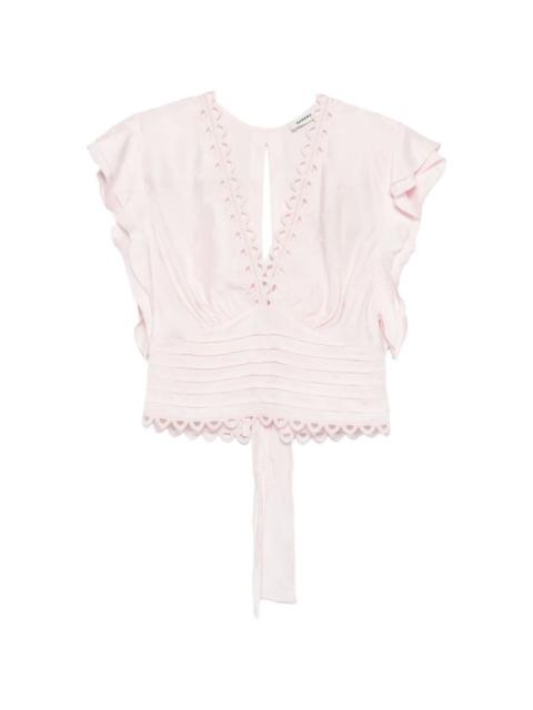 Sandro Danna lace-detailtop