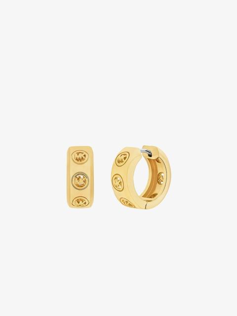 MICHAEL KORS Logo Huggie Earrings