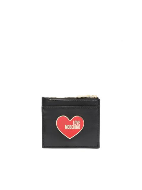 Moschino logo-plaque faux-leather wallet