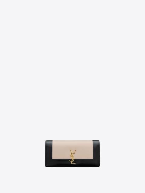 SAINT LAURENT kate clutch in nappa and brushed leather