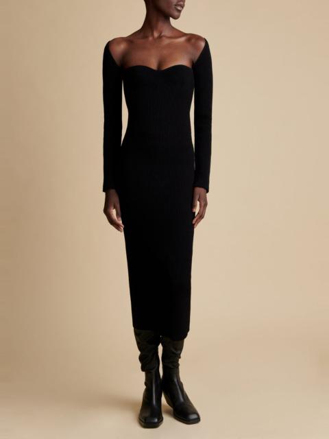KHAITE The Beth Dress in Black
