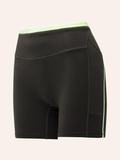 P.E NATION RAPID 5" POCKET BIKE SHORT IN CAVIAR & WASHED LIME