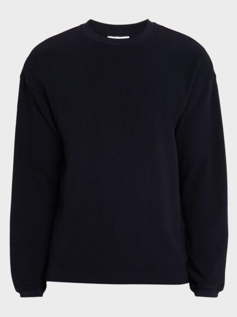 FRAME Men's Cotton Waffle Textured Long-Sleeve T-Shirt
