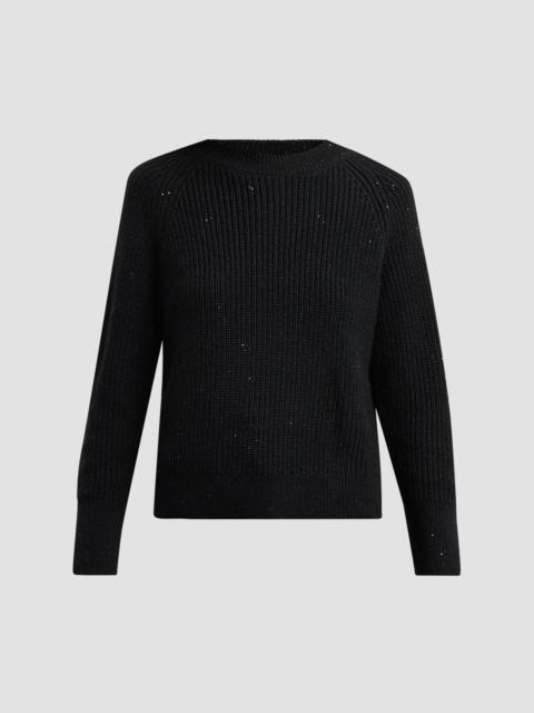 KOBI HALPERIN Women's Kimberly Ribbed Wool-Blend Sweater - Black