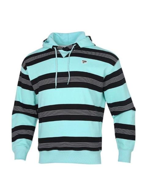PUMA PUMA Downtown Striped Hoodie 'Blue White Black' 599188-33