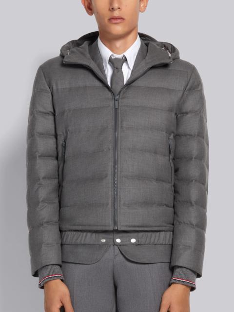 Medium Grey Down Filled Super 120s Twill Ski Jacket
