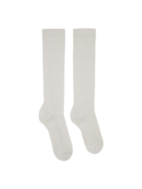 Rick Owens Gray Intarsia Socks