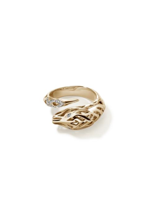 JOHN HARDY Naga Ring, Gold, Diamonds