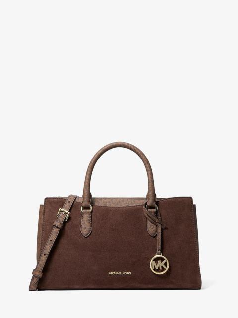 MICHAEL KORS Arden Medium Signature Logo Top-Zip Satchel