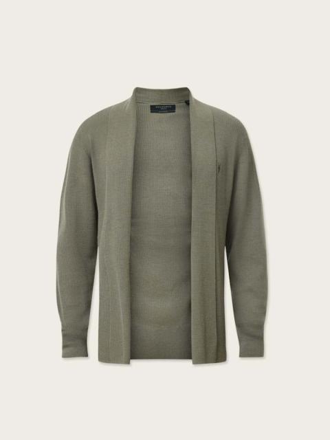 ALLSAINTS MODE MERINO RAMSKULL OPEN CARDIGAN