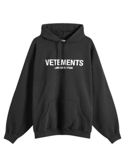 VETEMENTS VETEMENTS Limited Edition Hoodie