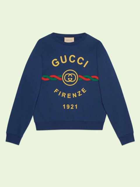 GUCCI Cotton 'Gucci Firenze 1921' sweatshirt