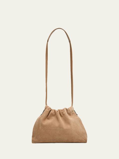 Brunello Cucinelli Suede Drawstring Pouch Bag