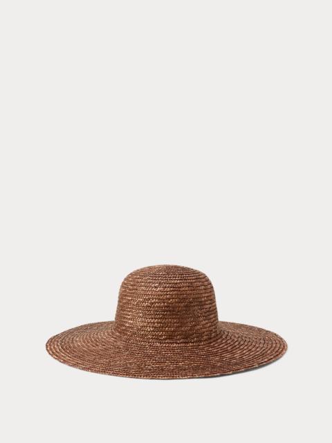 Polo Ralph Lauren Logo Wide-Brim Straw Sun Hat