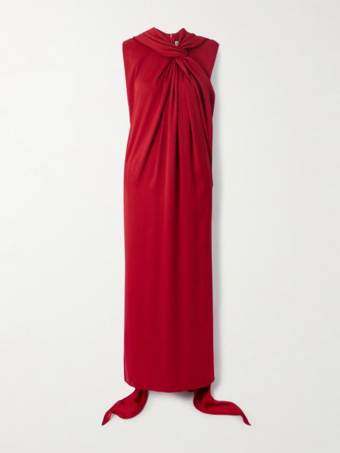 Lanvin Draped Crepe De Chine Maxi Dress