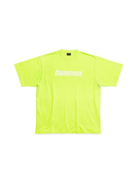 BALENCIAGA Caps T-shirt Boxy Fit in Fluo Yellow