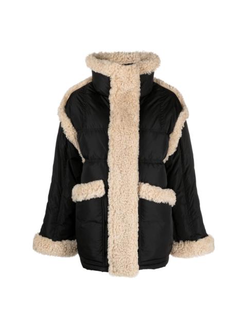 STAND STUDIO Dorothy faux-fur trim down puffer jacket