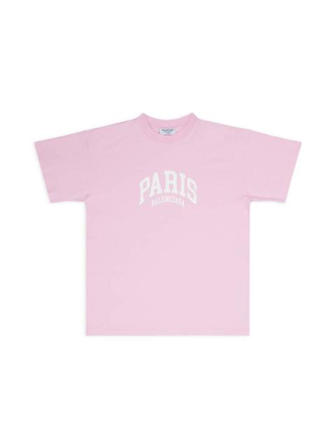 BALENCIAGA Women's Cities Paris T-shirt Medium Fit in Pink