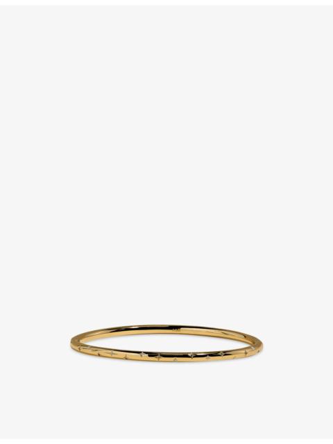 ASTRID & MIYU Cosmic Star Dome 18ct Gold-Plated Brass Bangle