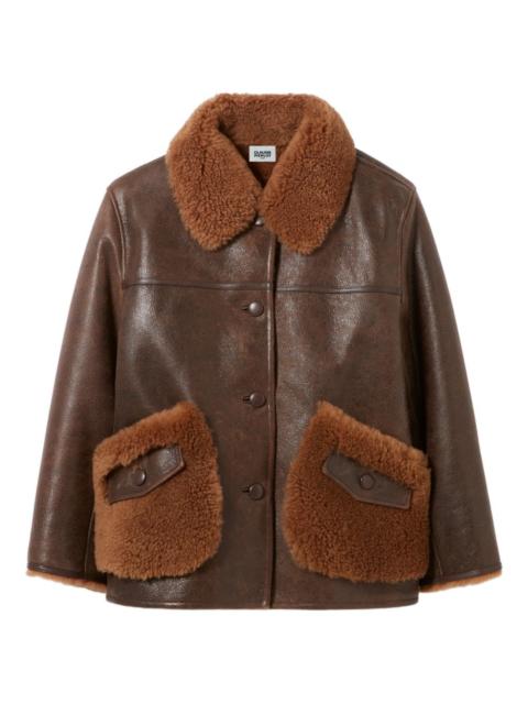 Claudie Pierlot shearling patch-pocket jacket