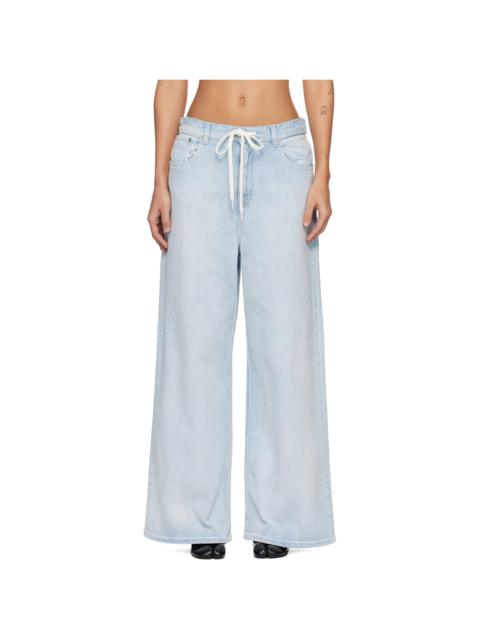 MM6 Maison Margiela Blue Wide-Leg Jeans