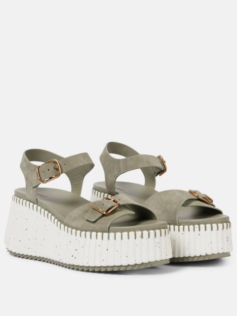Chloé Nama suede platform sandals