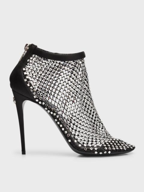 Strass Net Stiletto Booties