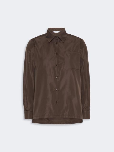 Max Mara ENTRATA Silk-blend radzimir shirt - DARK BROWN