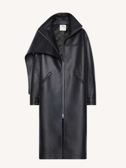 courrèges OVERSIZED LEATHER COAT